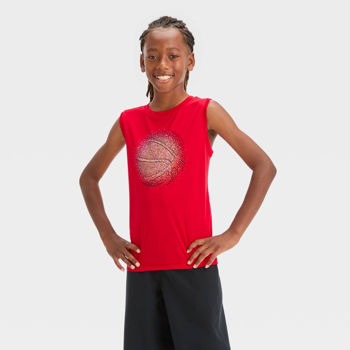 Boys' Sleeveless Basketball Graphic T-Shirt - All in Motion™ | Target