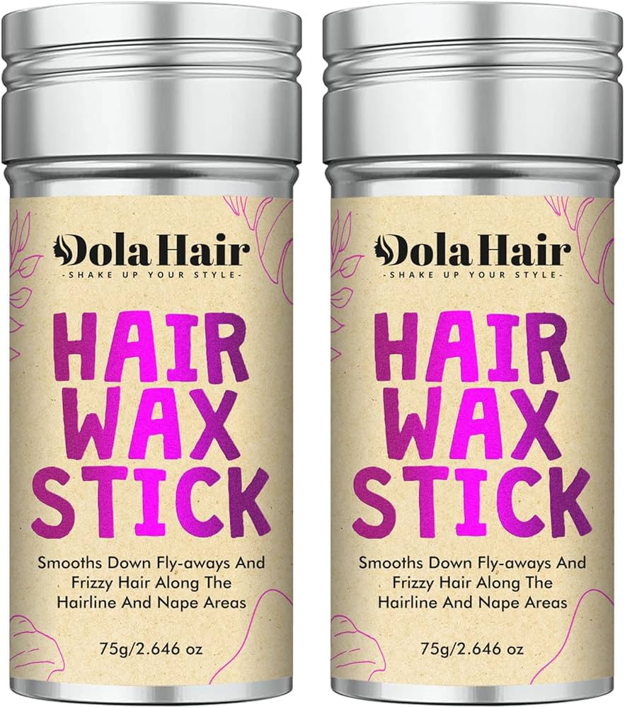 Dolahair Hair Wax Stick for Flyaways, Smoothing, and Slick Back - Hair Pomade for Women and Kids (2 Pack) | Amazon (US)