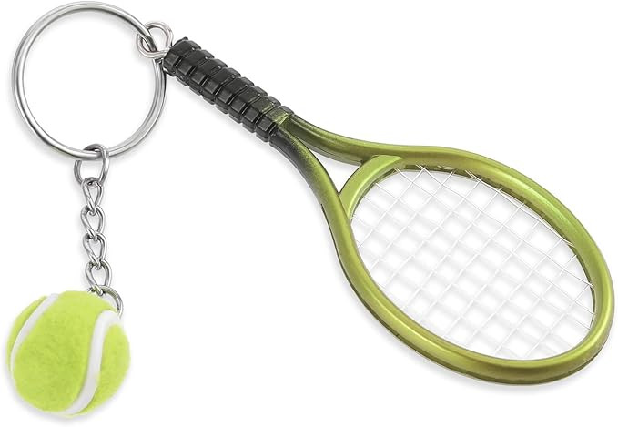 Tennis Keychain Mini Tennis Racket Keychain with Ball Key Ring, Tennis Ball Keychain Gift for Spo... | Amazon (US)
