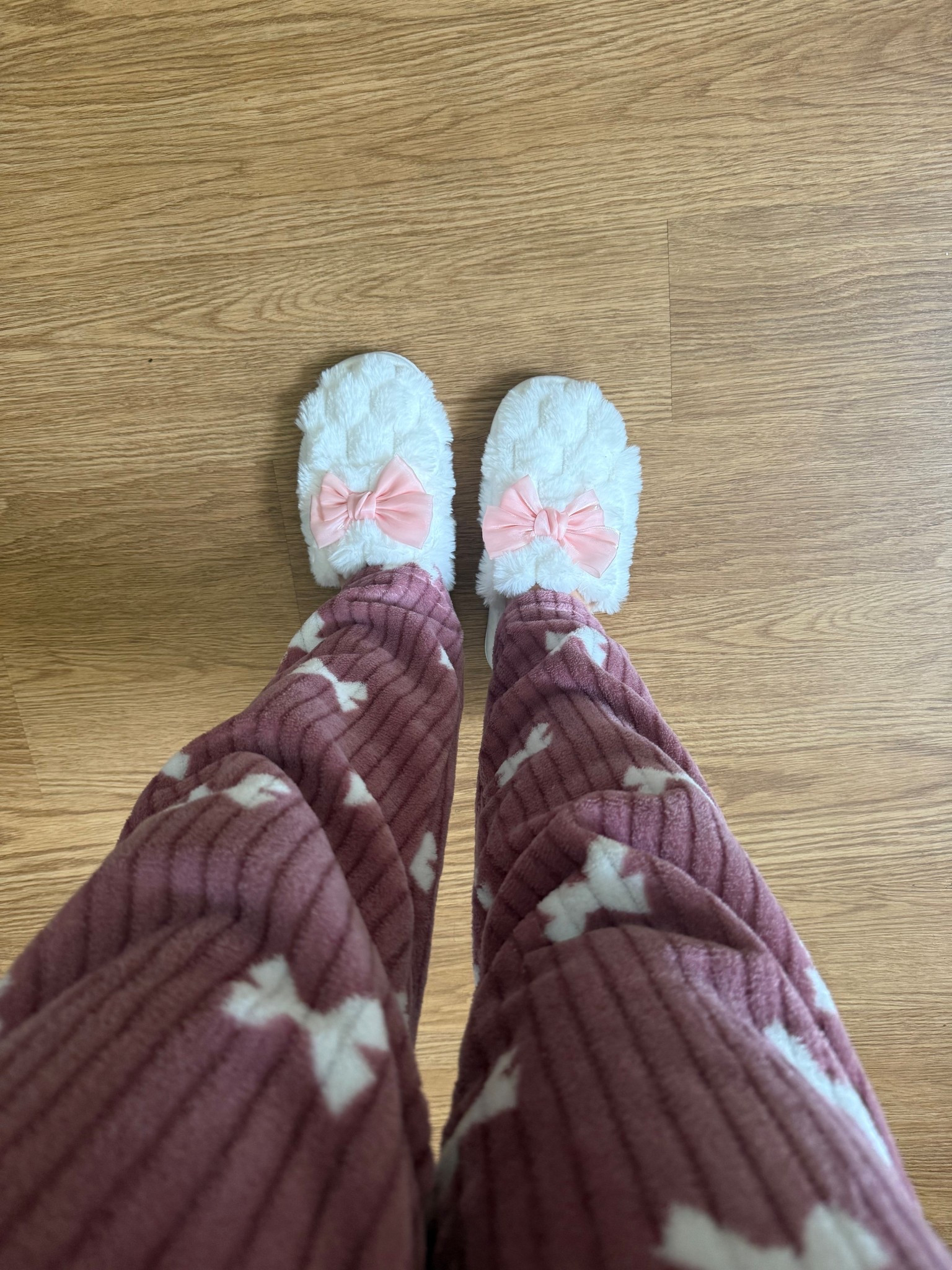 Bow slippers
Bow fleece pajamas 
Winter fleece girly pajamas 

#LTKGiftGuide #LTKCyberWeek #LTKHoliday