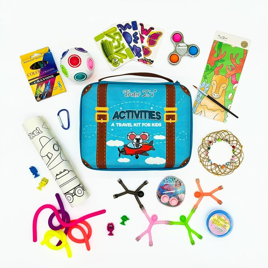 TRADER Z'S-New Travel Activity Kit for Kids, Kids and Toddlers Travel Toys, Car Road Trip Essenti... | Amazon (US)