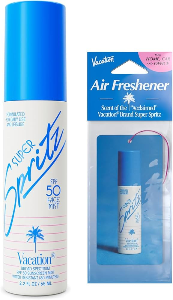Vacation Super Spritz SPF 50 Face Mist & Air Freshener Bundle, Daily Face Sunscreen Spray, Clean ... | Amazon (US)