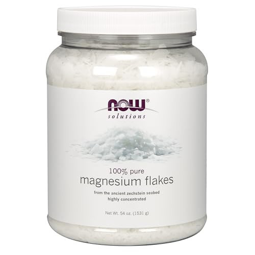 NOW Foods Solutions, Magnesium Flakes, 100% Pure, from the Ancient Zechstein Seabed, Highly Concentrated, 54-Ounce | Amazon (US)