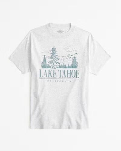Oversized Boyfriend Lake Tahoe Graphic Tee | Abercrombie & Fitch (US)