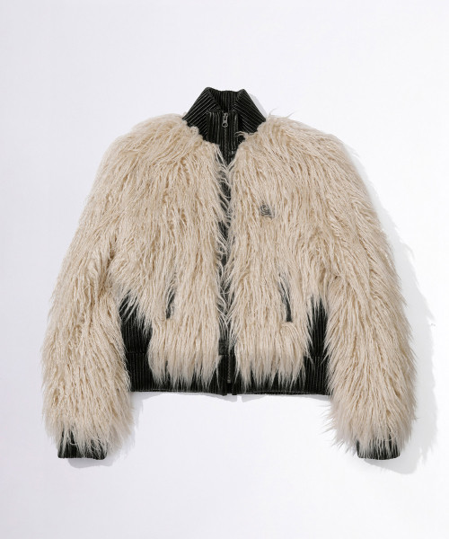 MUSINSA | SCULPTOR Faux Mongolian Shearling Jacket Raw | Musinsa Global