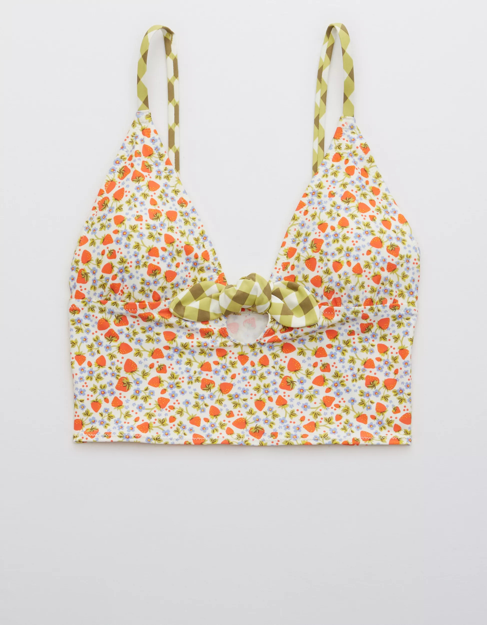 Aerie Longline Tie Front Bikini Top | American Eagle Outfitters (US & CA)