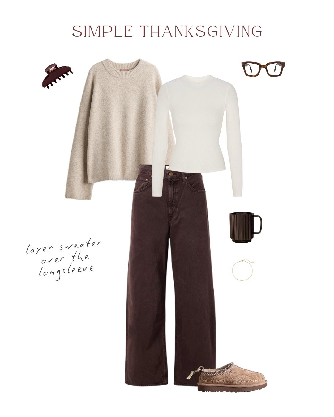 Simple cozy Thanksgiving outfit idea!

#LTKootd #LTKStyleTip #LTKHoliday