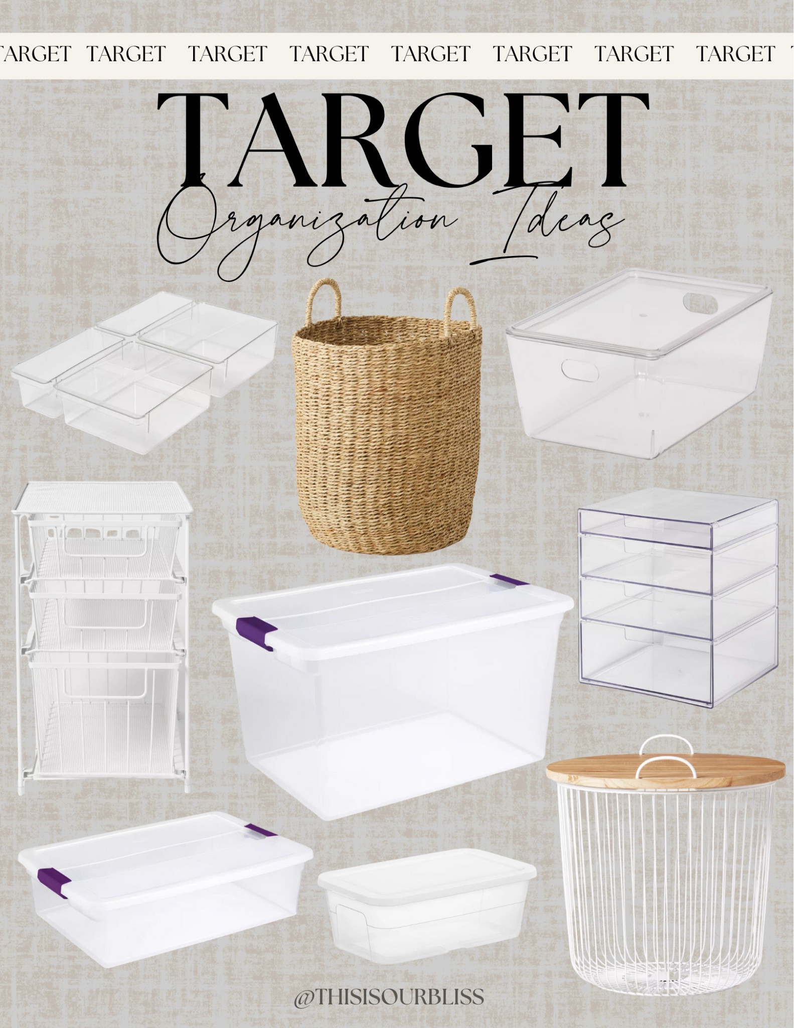 Target does it again! 🛒✨ These organization finds are perfect for tackling clutter and keeping your space neat and tidy. From clear bins to chic baskets, there’s a solution for every corner of your home. Tap to shop my Target must-haves for an organized home! 🏡

#LTKHome #LTKFindsUnder50