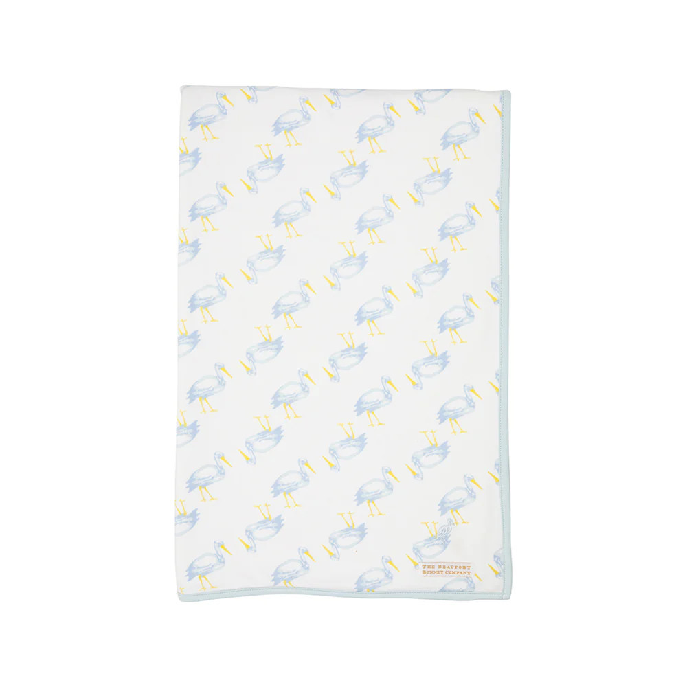 Silent Night Throw - Sir Proper Stork with Buckhead Blue | The Beaufort Bonnet Company
