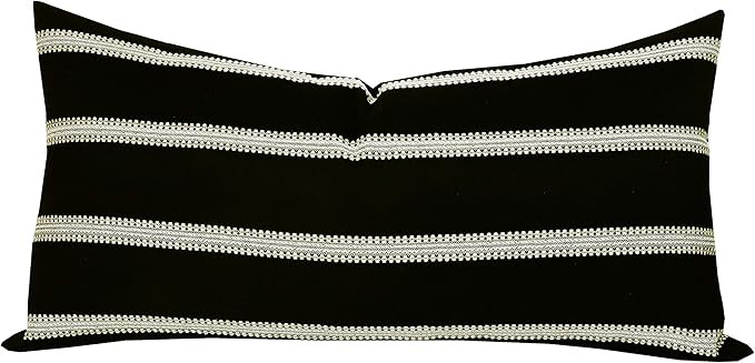 Slow Cow Decorative Rectangular Throw Pillow Cover Striped Textured Lumbar Cushion Cover for Home... | Amazon (US)