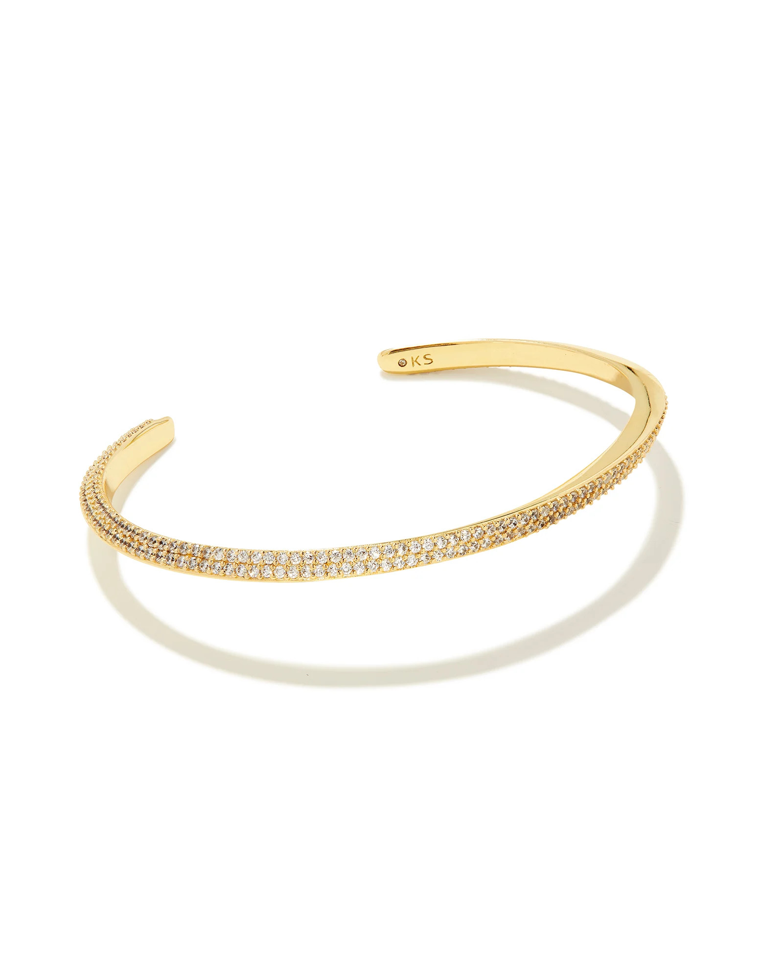 Ella Gold Cuff Bracelet in White Crystal | Kendra Scott | Kendra Scott