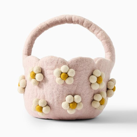 Daisy Easter Basket, Pink | West Elm (US)