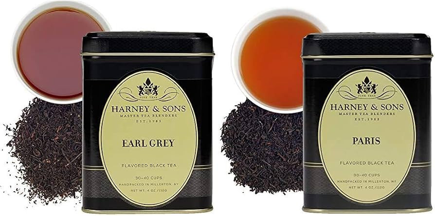 Harney & Sons Black Earl Grey and Paris Loose Leaf Teas, 8 Ounces | Amazon (US)
