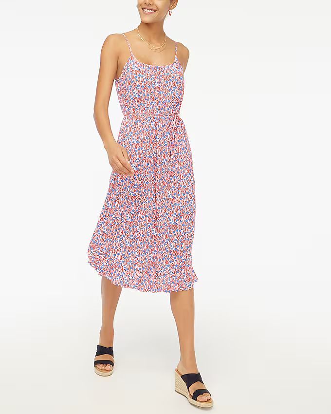 Ruffle midi dress with curved hem | J.Crew Factory