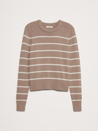 Cotton-Silk Crew-Neck Sweater | Banana Republic (US)