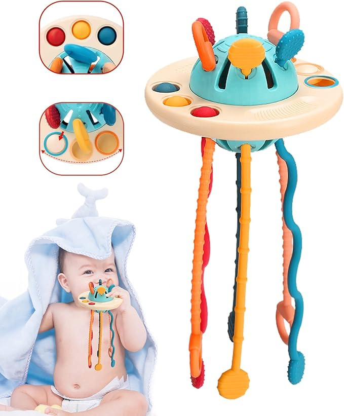 Montessori Toys for 1 Year Old, Baby Sensory Travel Toys 6-12-18 Months, UFO Silicone Pull String... | Amazon (CA)