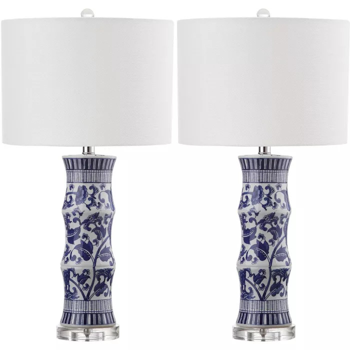 Sandy Table Lamp (Set of 2) - White/Blue  - Safavieh. | Target