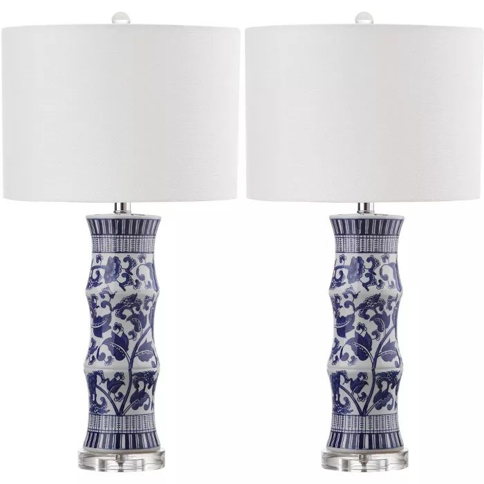 Sandy Table Lamp (Set of 2) - White/Blue  - Safavieh. | Target