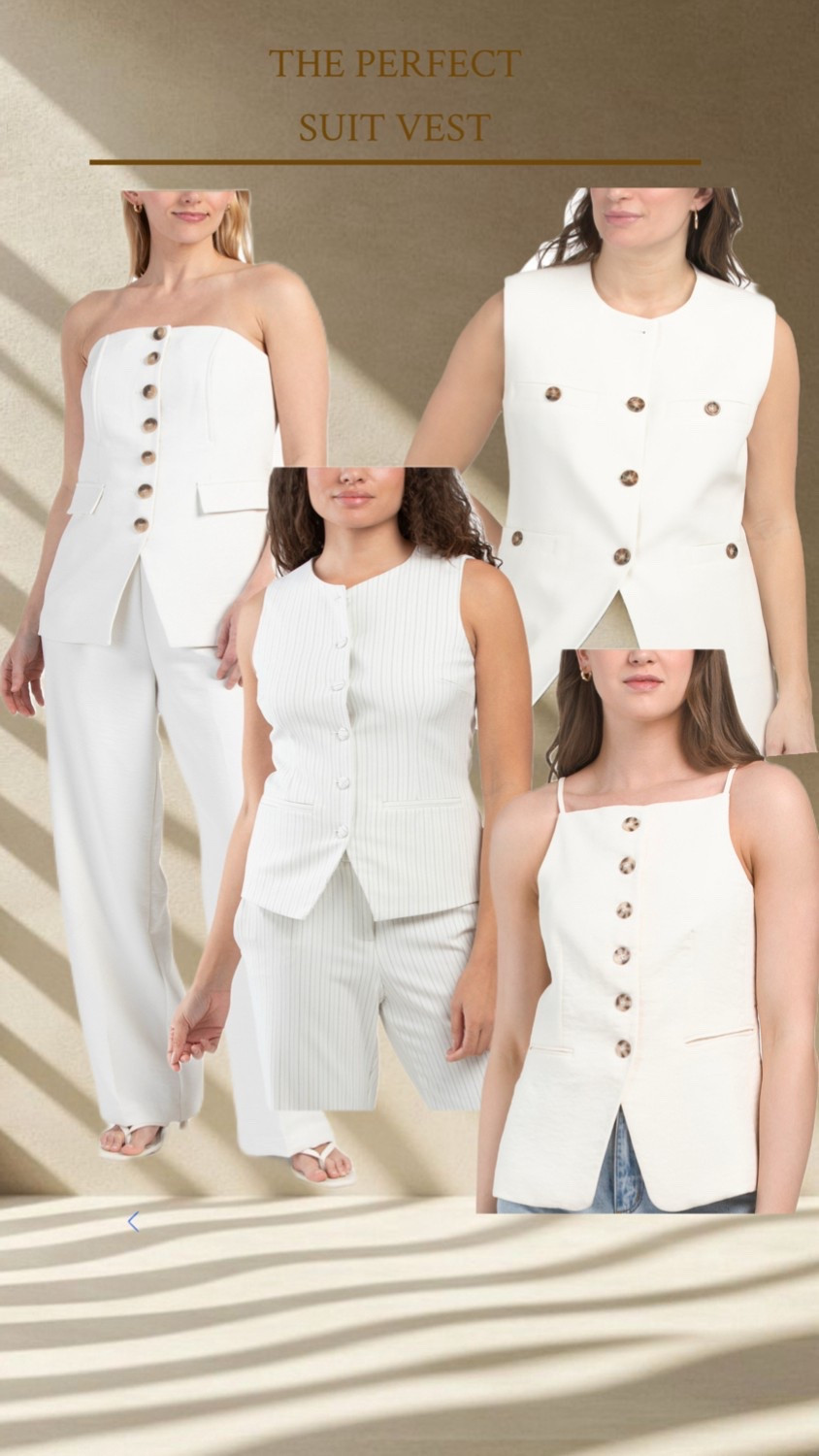 My favorite suit vest options for Spring! Happy Shopping!👜 

#LTKFindsUnder50 #LTKSeasonal #LTKStyleTip