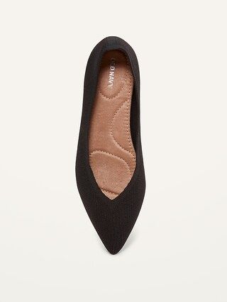 Textured-Knit Pointy-Toe Ballet Flats for Women | Old Navy (US)