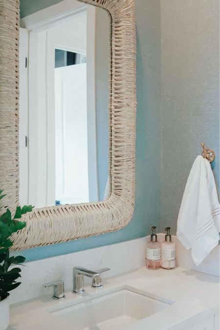 Powder Bath Design and Decor.

Woven Mirror
Rattan Mirror
Bathroom Hardware 

#LTKfindsunder100 #LTKfamily #LTKhome