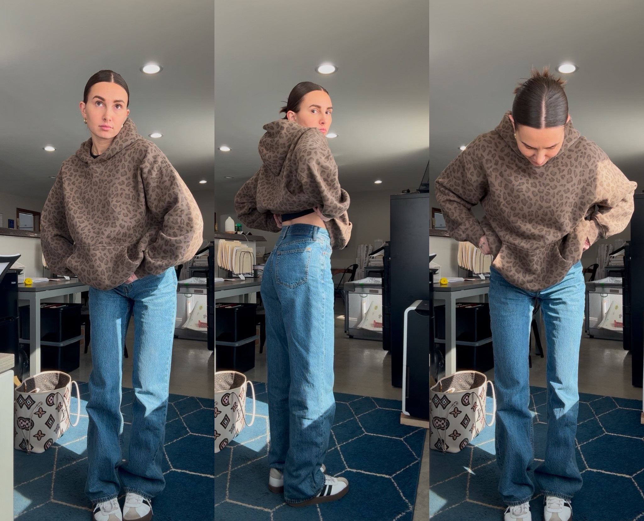 Baggy jeans are my new personality!! Also obsessed w this hoodie. I’m 5’4 and 112 lbs wearing 24 long in jeans and small tops! 

#LTKFindsUnder50 #LTKStyleTip #LTKPetite