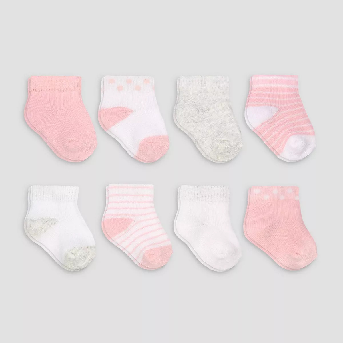 Carter's Just One You® 8pk Baby Girls' Ankle G Basic Terry Socks - 0-3M | Target
