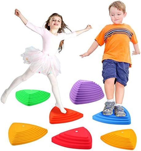 Gentle Monster Stepping Stones for Kids, Set of 6 Pcs for Balance with Non-Slip Bottom - Exercise... | Amazon (US)