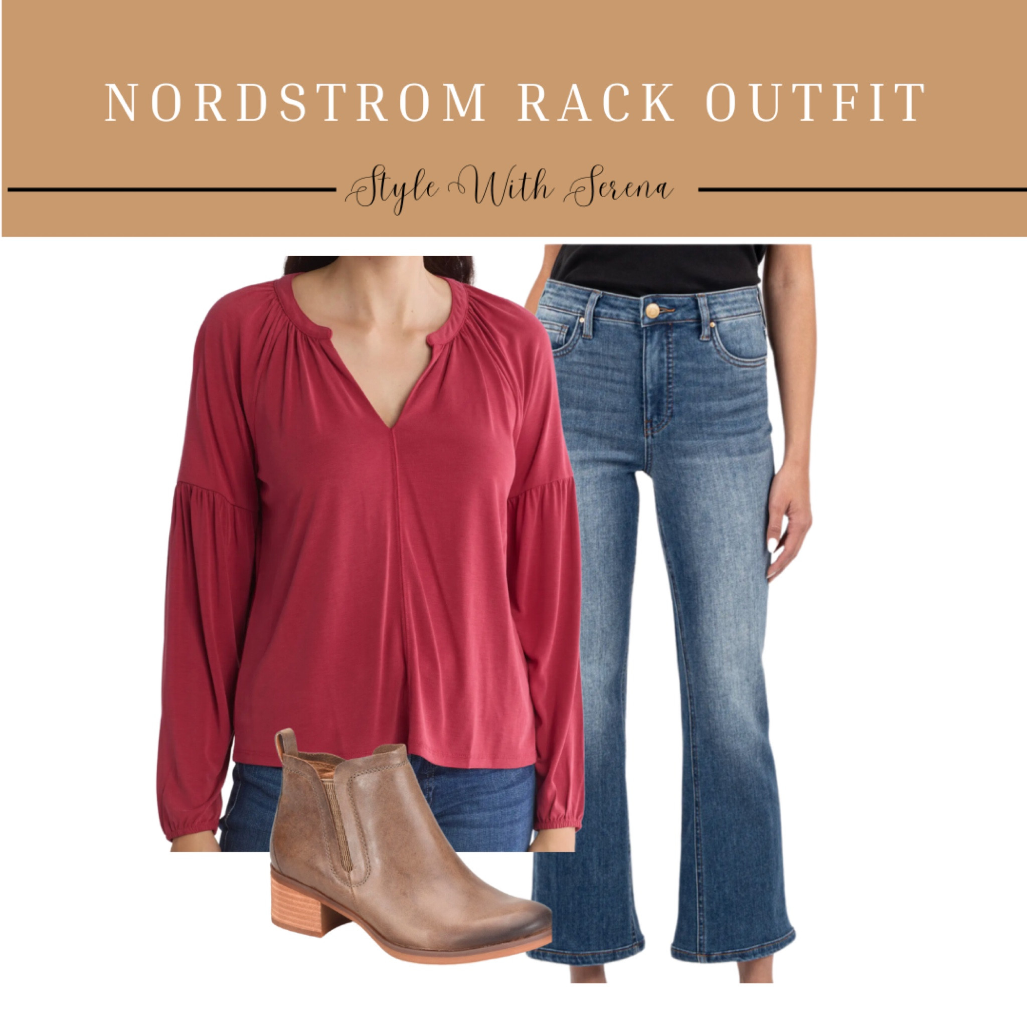 Nordstrom rack outfit, sale, jeans, denim, blouse, booties 

#LTKOver40 #LTKSaleAlert #LTKStyleTip