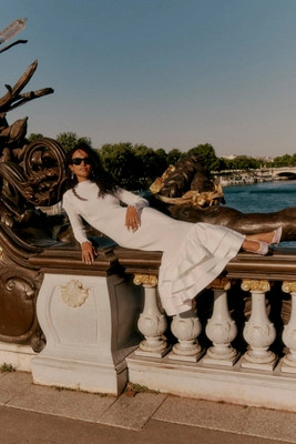 L'IDÉE Society Long-Sleeve Fitted Fishtail Maxi Dress | Anthropologie (US)