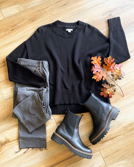 All black fall outfit. Black lug boots. Black jeans. Reputation era fall outfit. 

#LTKsalealert #LTKSeasonal #LTKSale