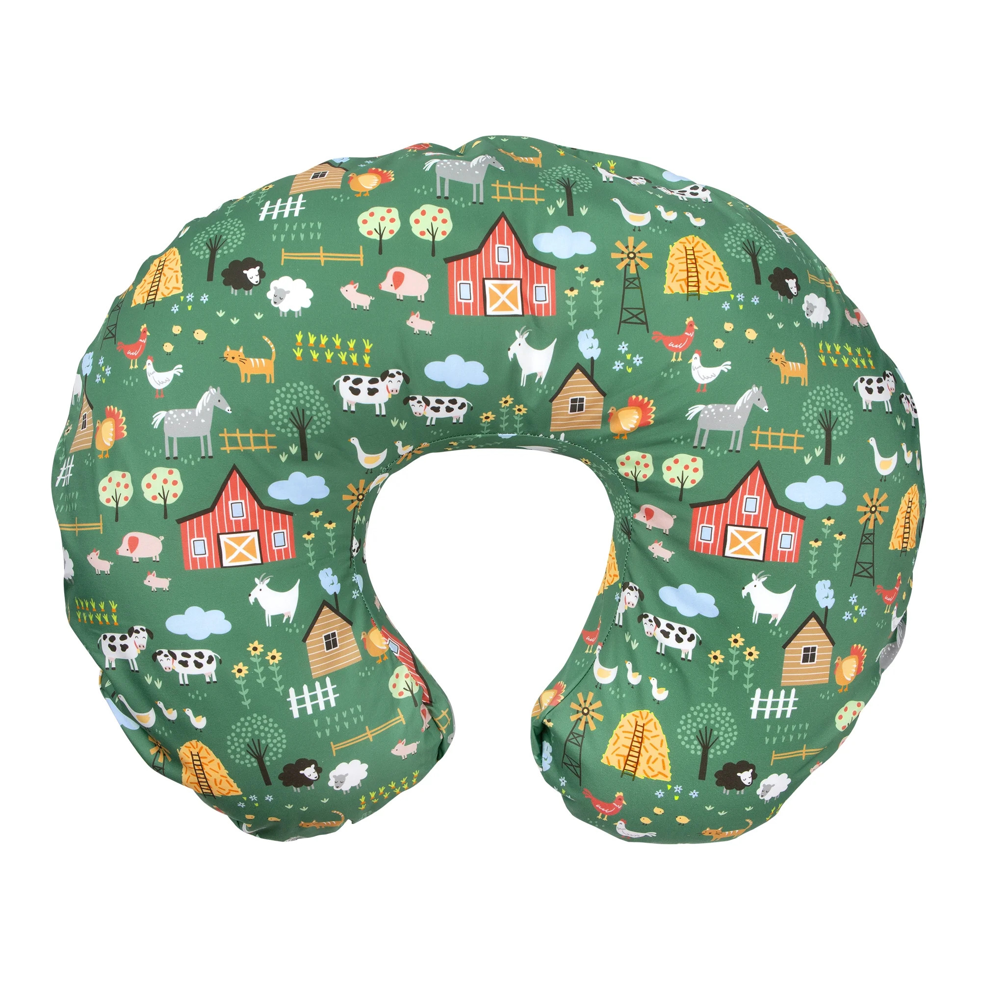 Boppy Nursing Pillow Original Support, Green Farm, Ergonomic Nursing Essentials for Bottle and Br... | Walmart (US)