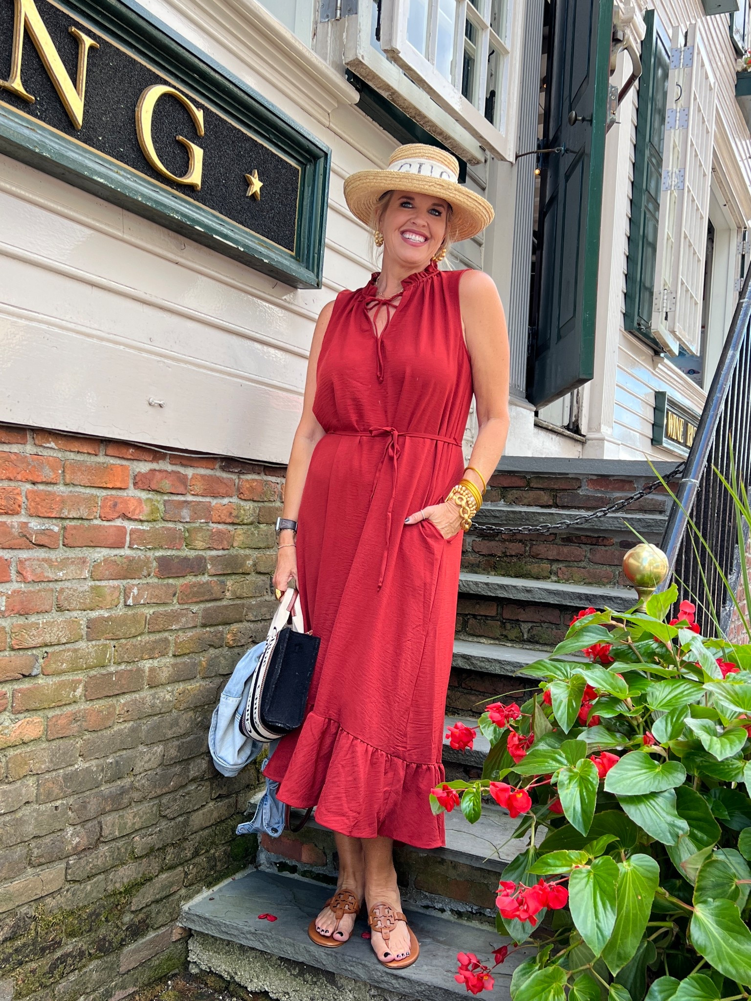 🚨72% off  Now $29 
Comes in blue and this burnt red

Fits tts and is perfect to wear year round, add a blazer for work wear! 

All sizes available 

I have in both colors and love!

#LTKFindsUnder50 #LTKSummerEdit #LTKSaleAlert