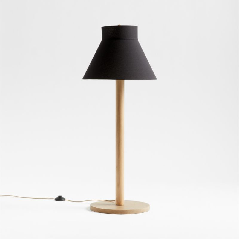 Finley Adjustable Wooden Floor Lamp + Reviews | Crate & Barrel | Crate & Barrel