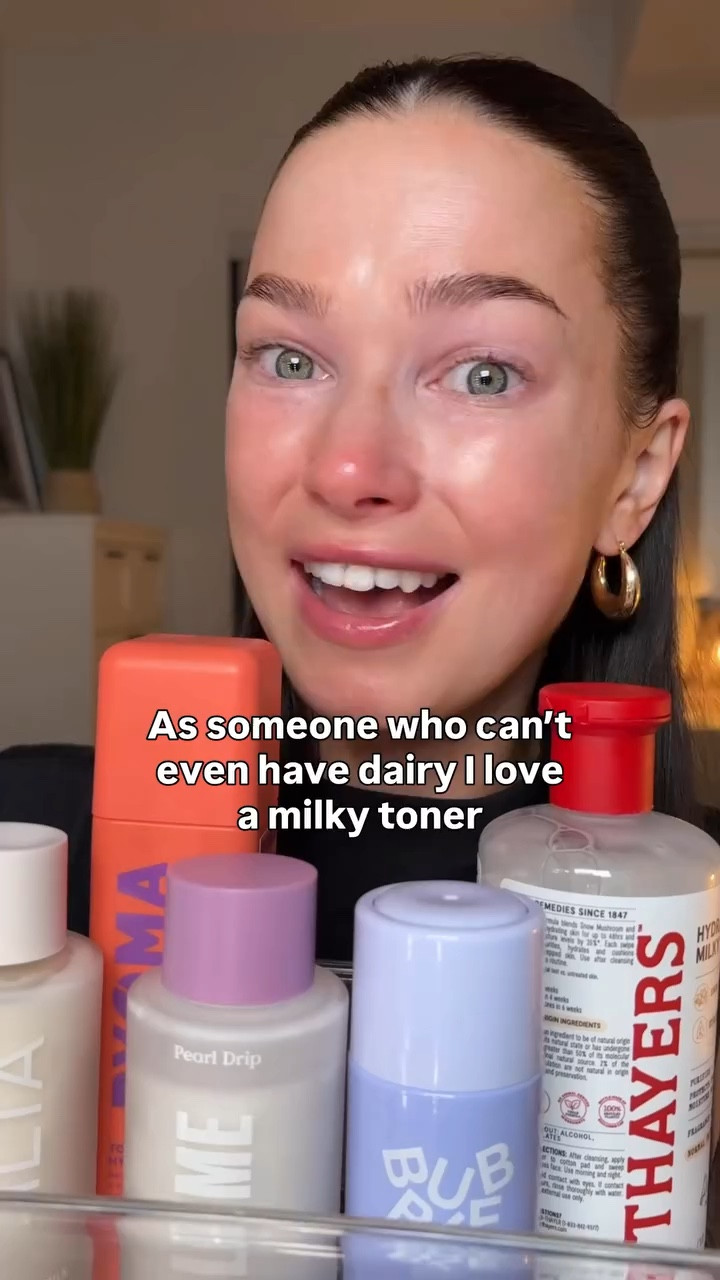 Milky toners have fully earned a permanent spot in my routine. they’re that step that takes your skin from “ok” to hydrated, bouncy and actually ready for makeup!! (And perform better than any primer imo!)

Ever since adding one in, my base just sits better, looks smoother and gives that juicy glow

And YES I’ve tried & loved @rhode glazing milk but I have a few too many on hand at the moment to restock it!😅

I’ve tried a range and genuinely love all of these: 
@byoma hydrating milky toner
@thayers hydrating milky toner 
@iliabeauty the base face milk
@blume pearl drip milky toner 
@bubble cosmic sill milky toner 

whether you’re keeping it affordable or splurging a little (we’re talking $22–$80 CAD) if your makeup has been looking dry or not hitting the same, this might be what you’re missing

#milkytoner #skinprep #glassskin #makeuproutine #skincareroutine
