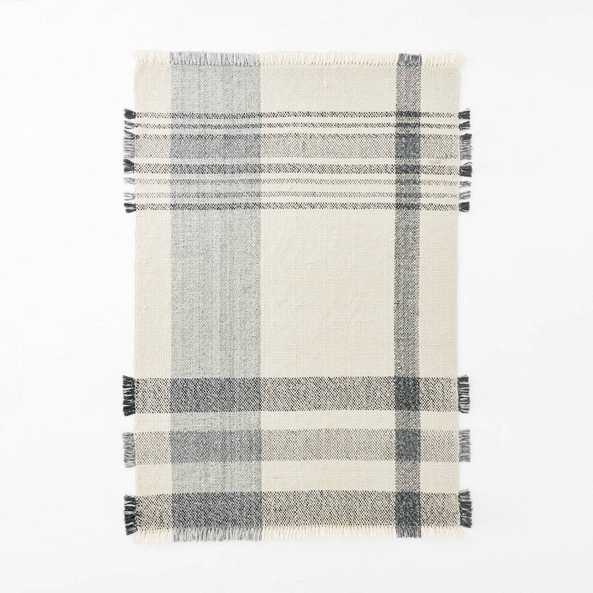 Laurelhurst Indoor/Outdoor Plaid Rug Black/White - Threshold™ designed with Studio McGee | Target