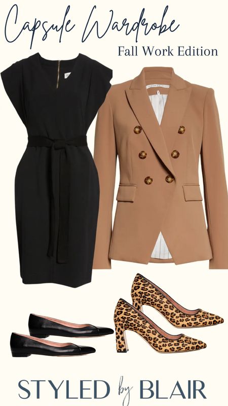 Fall work look / capsule wardrobe / work outfits / black dress / blazer / use code blair10 for 10% off Ally shoes 

#LTKunder100 #LTKSeasonal #LTKworkwear