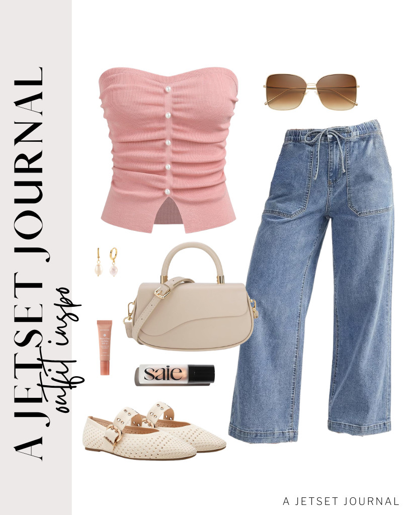 I love styling this combo of a pink CIDER tube top and wide-leg jeans from GRAPENT. It goes well with these Trary knit flats and this stylish top-handle bag. Remember to bring your SOJOS oversized sunnies!

#LTKSeasonal #LTKSaleAlert #LTKTravel
 

 