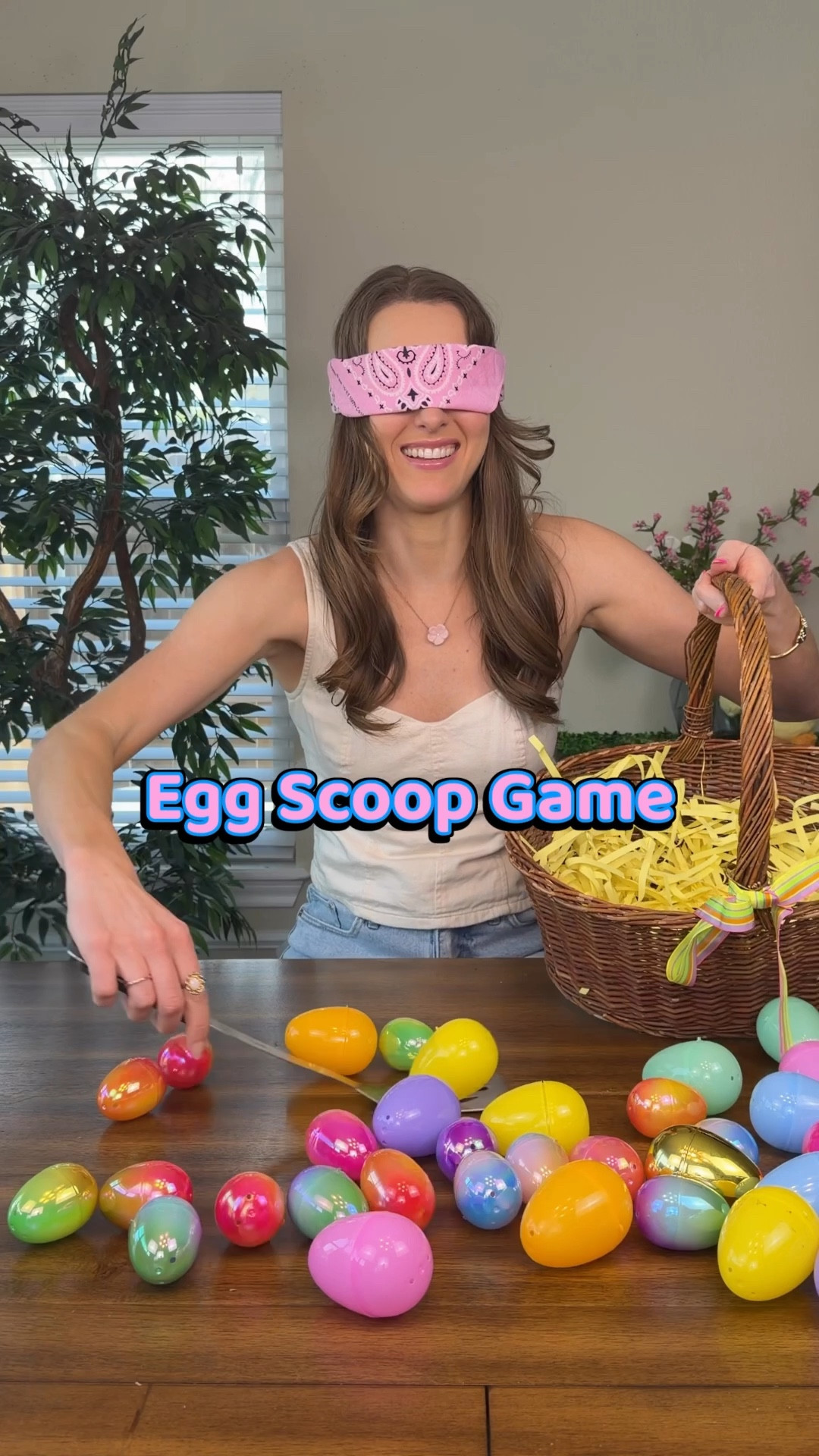 Egg scoop game. Easter games. Easter fun. Easter ideas. Family Easter. 

#LTKSeasonal