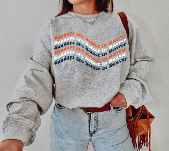Denver Football Sweatshirt  Denver Football Crewneck - Etsy | Etsy (US)