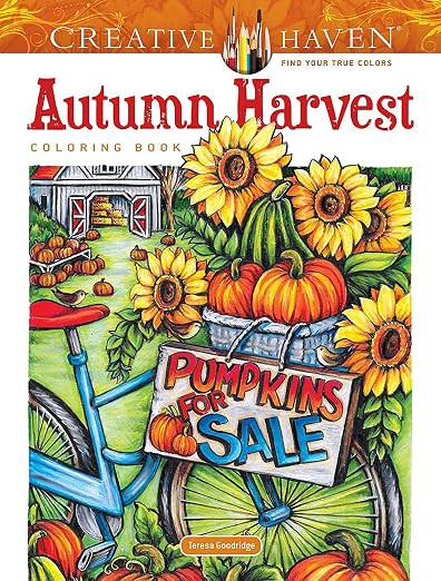 Creative Haven Autumn Harvest Coloring Book (Adult Coloring Books: Seasons) | Amazon (US)