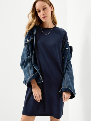 Vintage Crew-Neck Mini T-Shirt Dress | Old Navy (US)