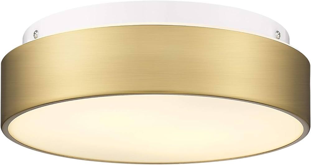 AUTELO 2-Light Close to Ceiling Light Fixture, 11 inch Frosted Glass Shade Flush Mount Ceiling Li... | Amazon (US)
