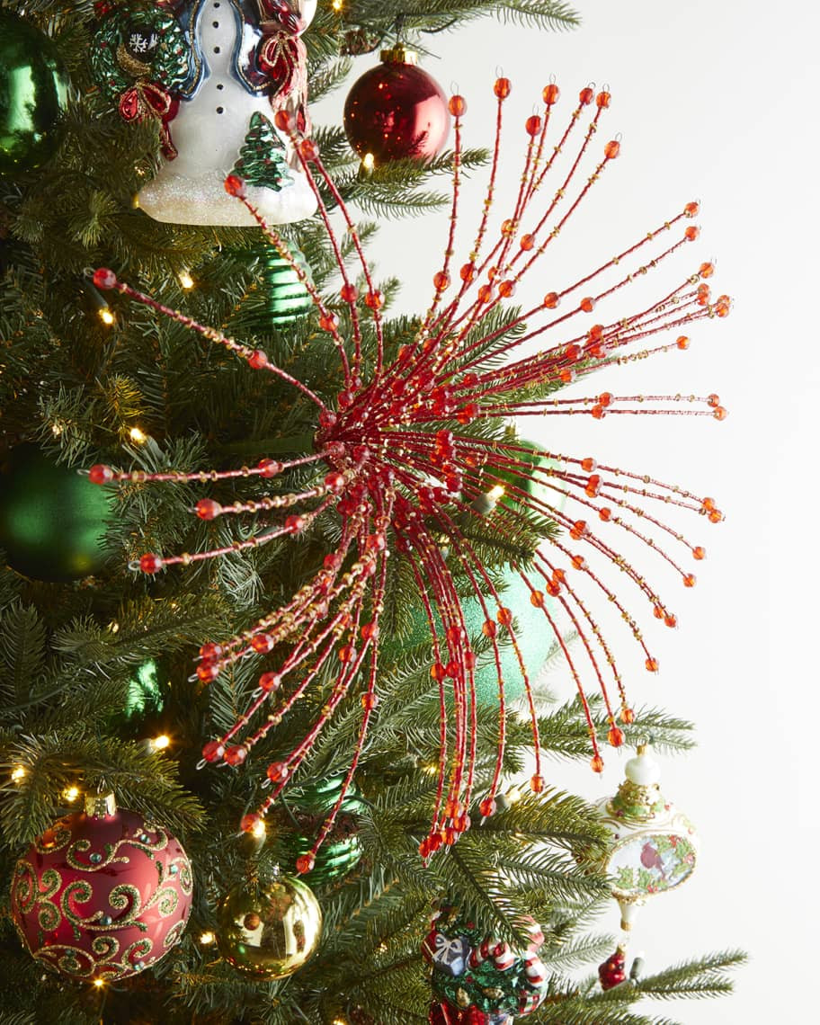 Neiman Marcus Decorative Red and Gold Christmas Spray | Neiman Marcus
