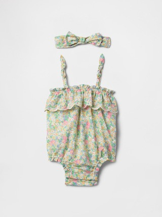 Baby Eyelet Bubble Shorty Set | Gap (US)