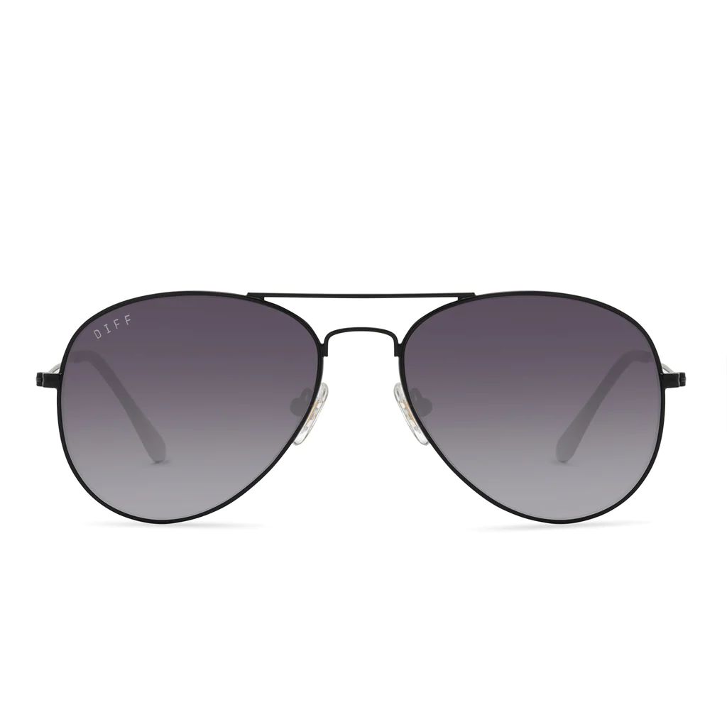 COLOR: black   grey gradient sharp sunglasses | DIFF Eyewear
