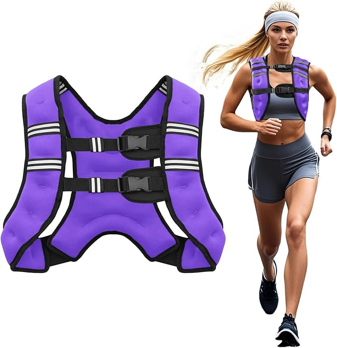 Weighted Vest, 6lb/8lb/10lb/12lb/16lb/20lb/25lb/30lb Weight Vest for Men Women, Body Weight Vests... | Amazon (US)