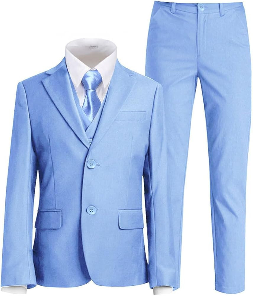 Boys Suit for Kids Tuxedo Suits for Wedding Formal Suit Set Toddler Boy Dress Outfit with Shirt a... | Amazon (US)