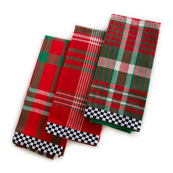 Merry Christmas Dish Towels - Set of 3 | MacKenzie-Childs