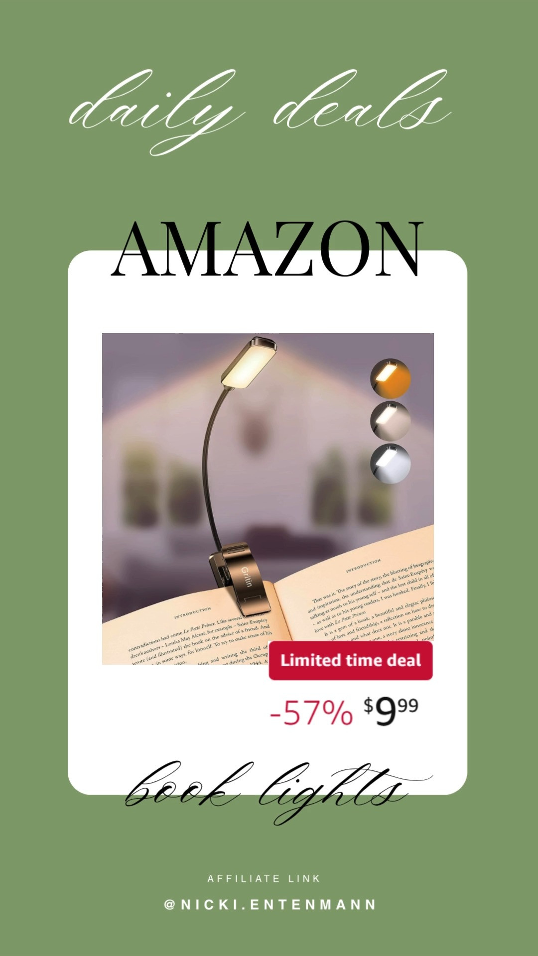 This LED rechargeable book light for reading in bed brings cheerful glow and effortless comfort to nightly routines with practical flair. #BookLight #LEDReadingLight #RechargeableLamp #BedtimeEssentials #ReadingGear #CozyNights #HomeAccessories #LifestyleGear #PracticalStyle #NightReading 📖✨💡
 

 #LTKHome #LTKSaleAlert #LTKTravel